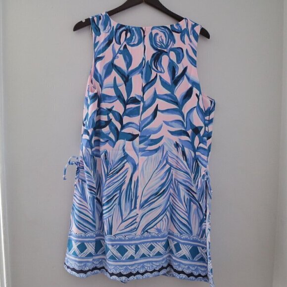 NWT Lilly Pulitzer Donna Romper Size 16 Engineered Blue Pink Tropics Tint Print - Picture 9 of 11
